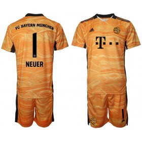 Fußballtrikots FC Bayern München Manuel Neuer 1 Torwart Kinder 2021-2022 Kurzarm Heimtrikotsatz kaufen